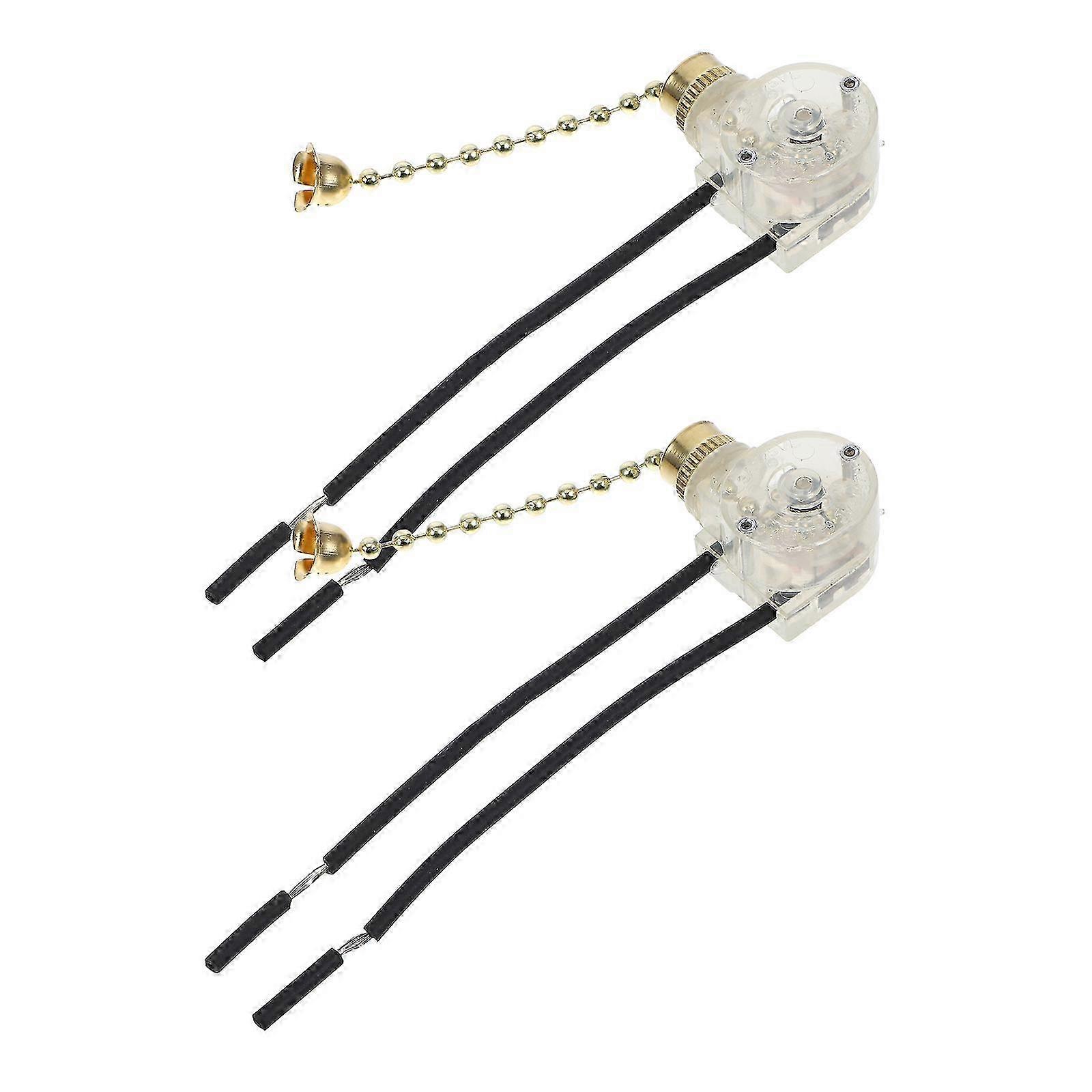 Pull Cord Light Switch compatible with Home Use 2Pcs Assorted Color