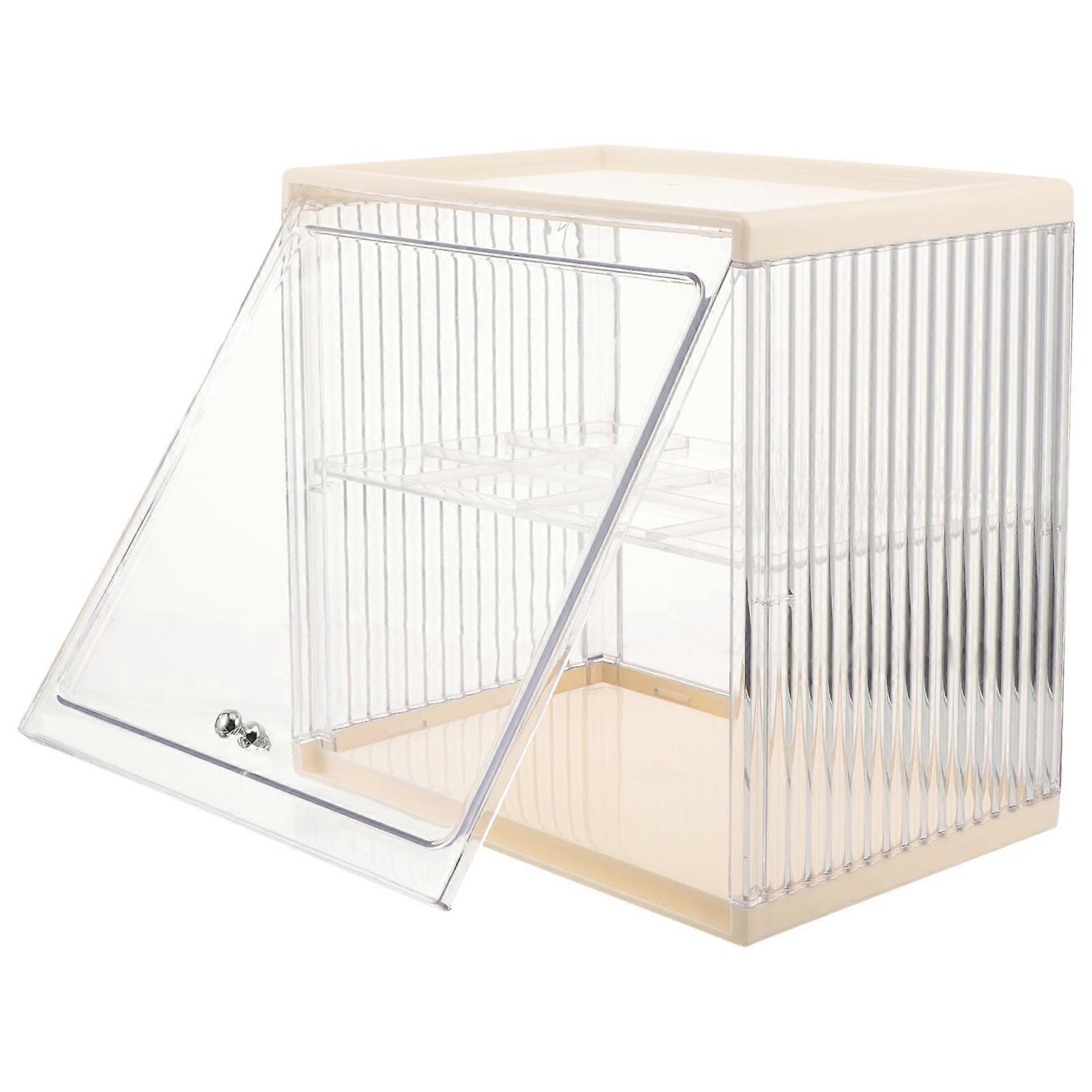 Bread Box for Kitchen Countertop Clear Double Layered Bread Container for Freshness Plastic Bread Box