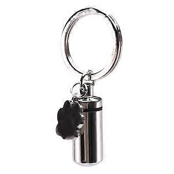 Stainless Steel Pet Charm Cylinder Keychain With Stuffing Kit And Bag