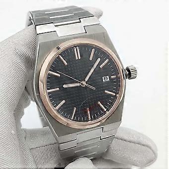 Men/s automatic mechanical wristwatch in seven colours, caliber NH35, stainless steel bracelet, water-resistant, sapphire