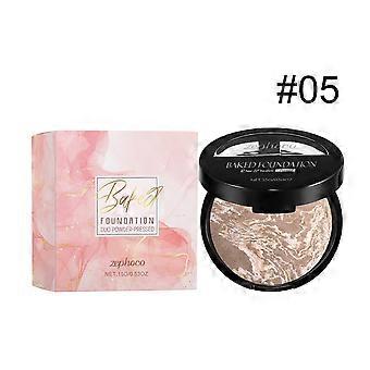Zephoco Oil-Control Concealer Powder #05 (Deep Gold Brown + Bronze Pearl Luster) Fixiert, dünn und leicht, feines und nebelverhangenes Make-up-Ergebnis, Touch-Up, tragbar