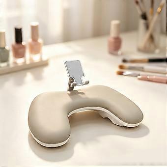 Salon Manicure Arm Rest Cushion with Phone Holder, Butterfly Nail Hand Pillow with Removable Base for Nail Tables  White