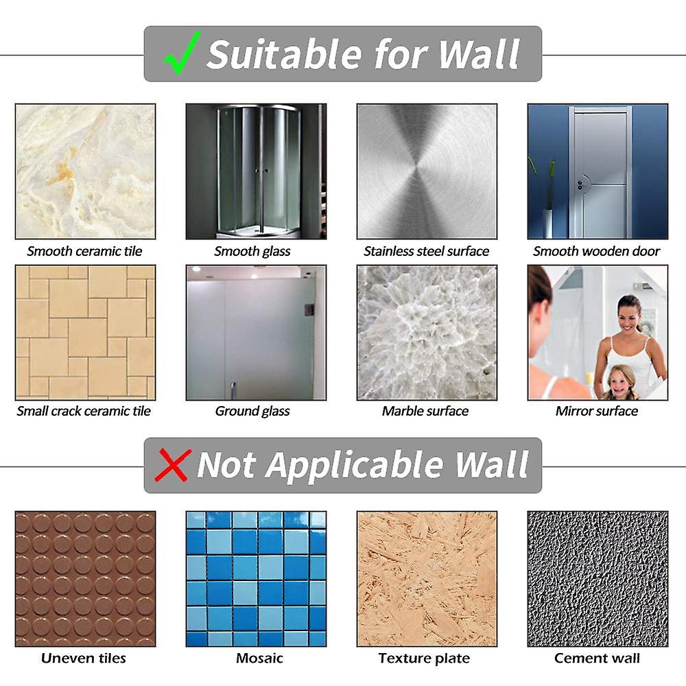 Self Adhesive Handheld Shower Head Holder Wall Mount, Adjustable Angle