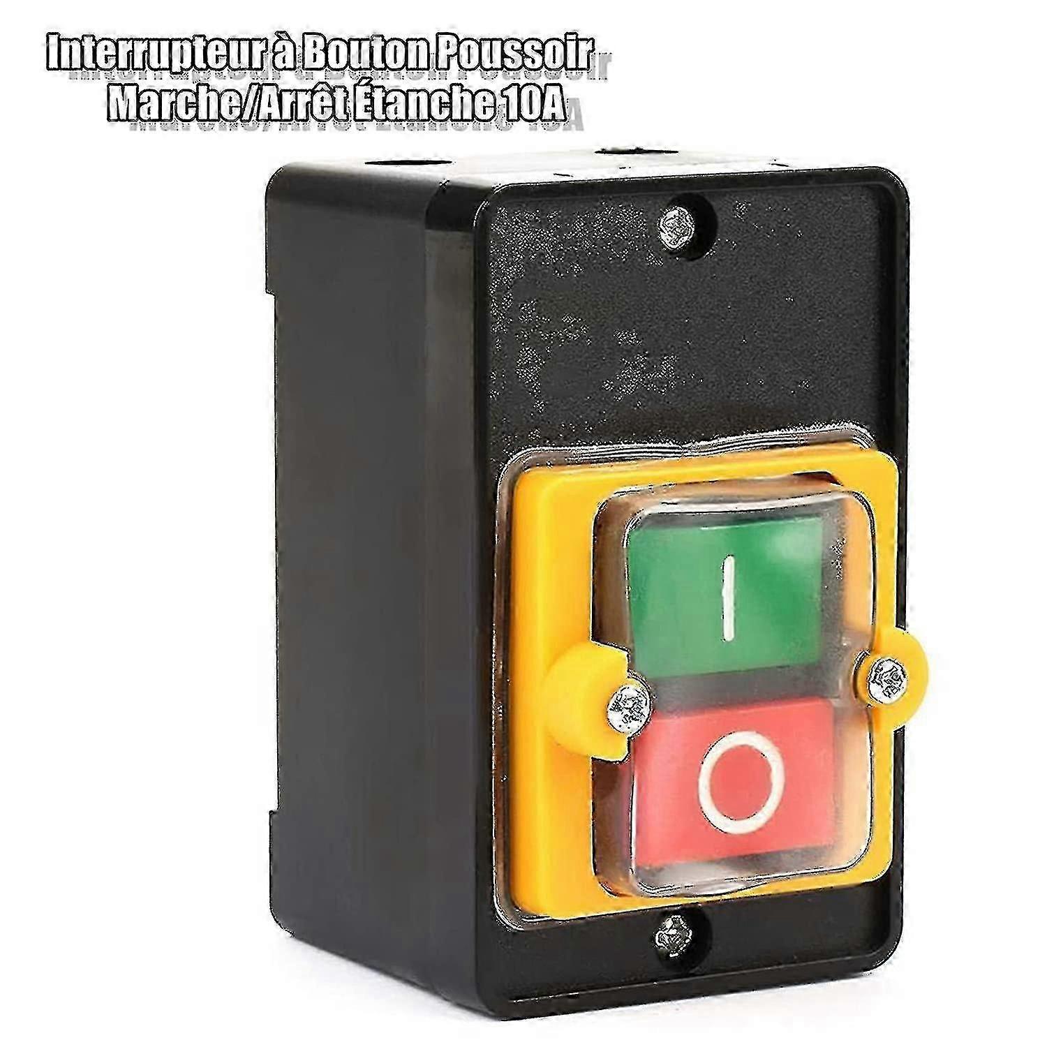 Electrical Switch-400 Type Cutting Machine Switch 380v Three-phase Steel Type Bench Drill 10a Waterproof Button Accessories