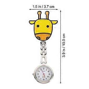 Nurse Watch Cartoon Pattern Clinic Staff Pocket Watch for Watching Time 1Pcs