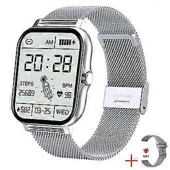 Smartwatch Anrufannahme/-wahl, 1,81-Zoll-Smartwatch mit KI-Sprachsteuerung, Blutdruck-/SpO2-/Herzfrequenzmesser