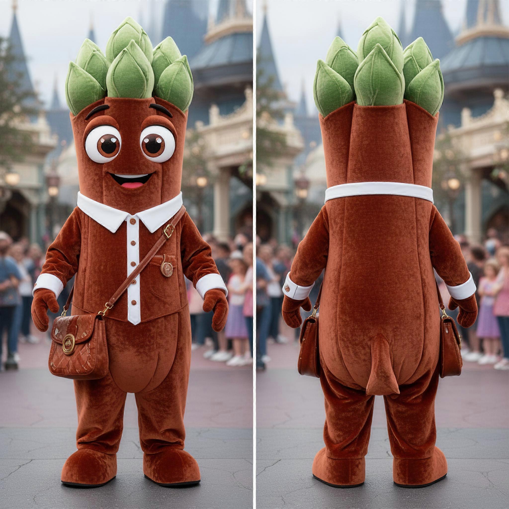 MASTICOT Rust Orange Playful Asparagus Mascot