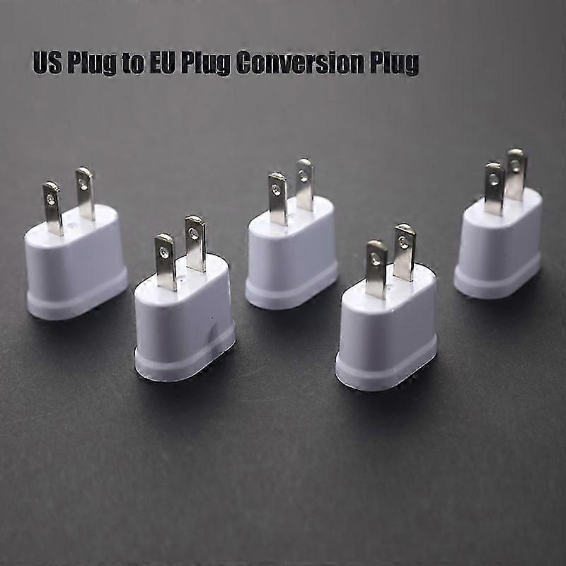 US Plug to EU Plug Round And Flat Dual-Purpose Conversion Plug Converter Socket