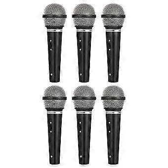 Simulation Microphone Prop Plastic Pretend Play Mic Model 6Pcs for Party Use