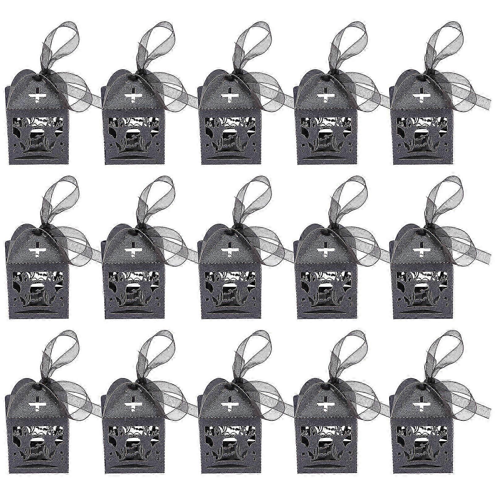 80Pcs Halloween Candy Boxes with Paper Handles Cookie Containers