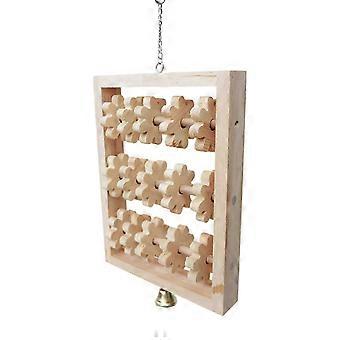 Beschäftigungsorientiertes Papageienspielzeug aus Holz