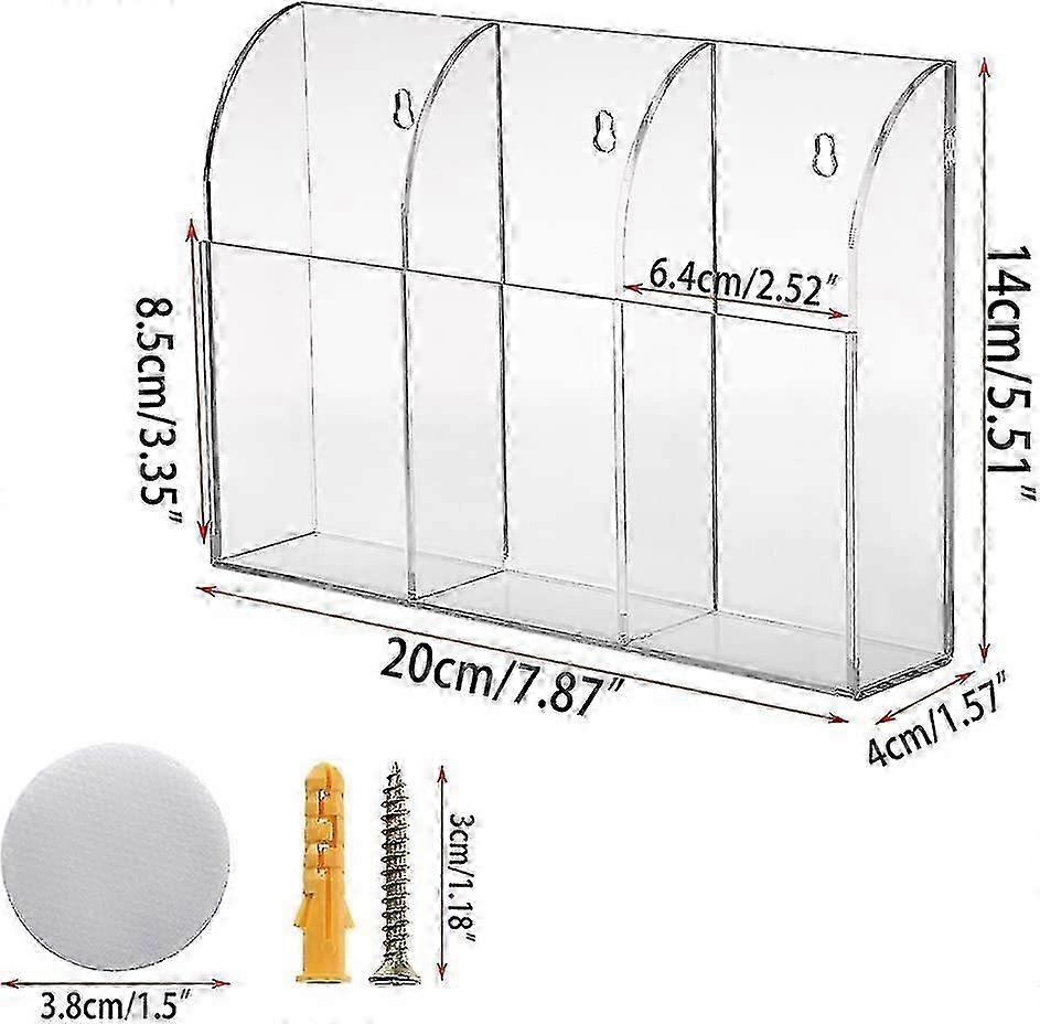 Slim Transparent Acrylic Remote Holder
