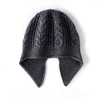 Women's Cashmere Cable Knit Beanie Hat, Warm Ear Warmer Winter Cap for Skiing, Commuting and Outdoor Activities