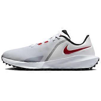 Nike Infinity G Komfortable og lette slitesterk pustende lave golfsko unisex hvit rød FN0565-101