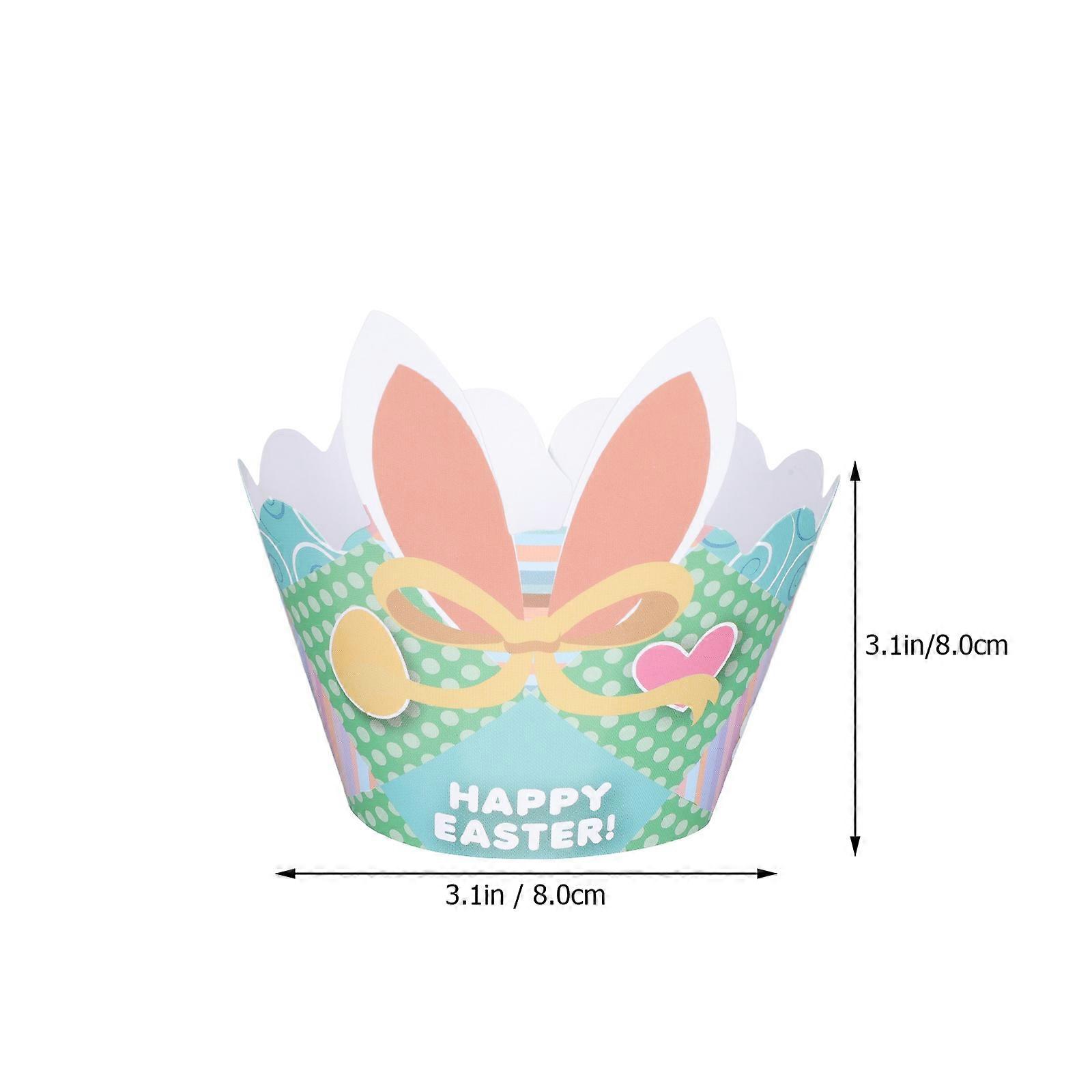 Lovely Cupcake Decoration Cake Wrapper for Decor 36Sets Easter Theme Set