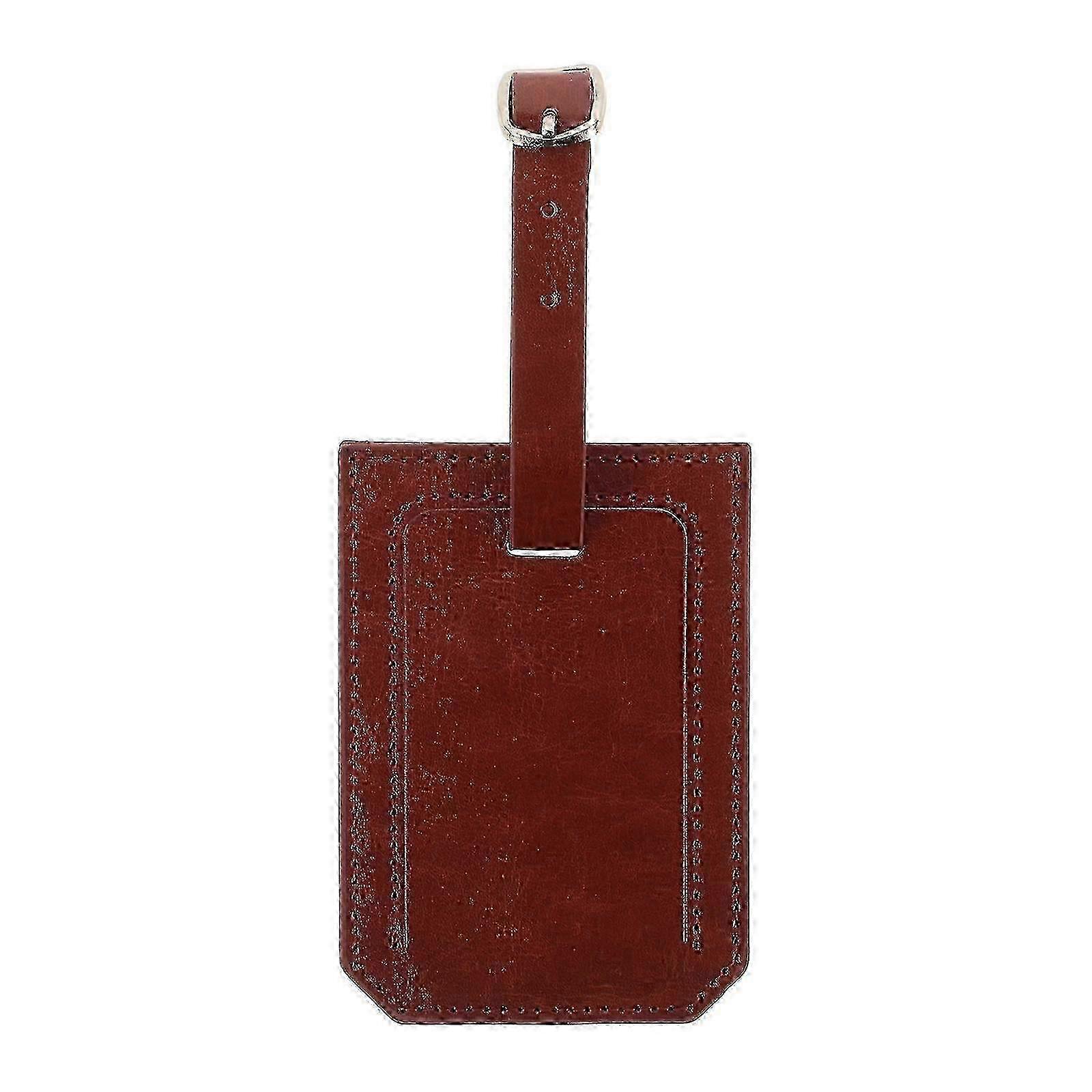 Stylish Brown PU Luggage Identifier
