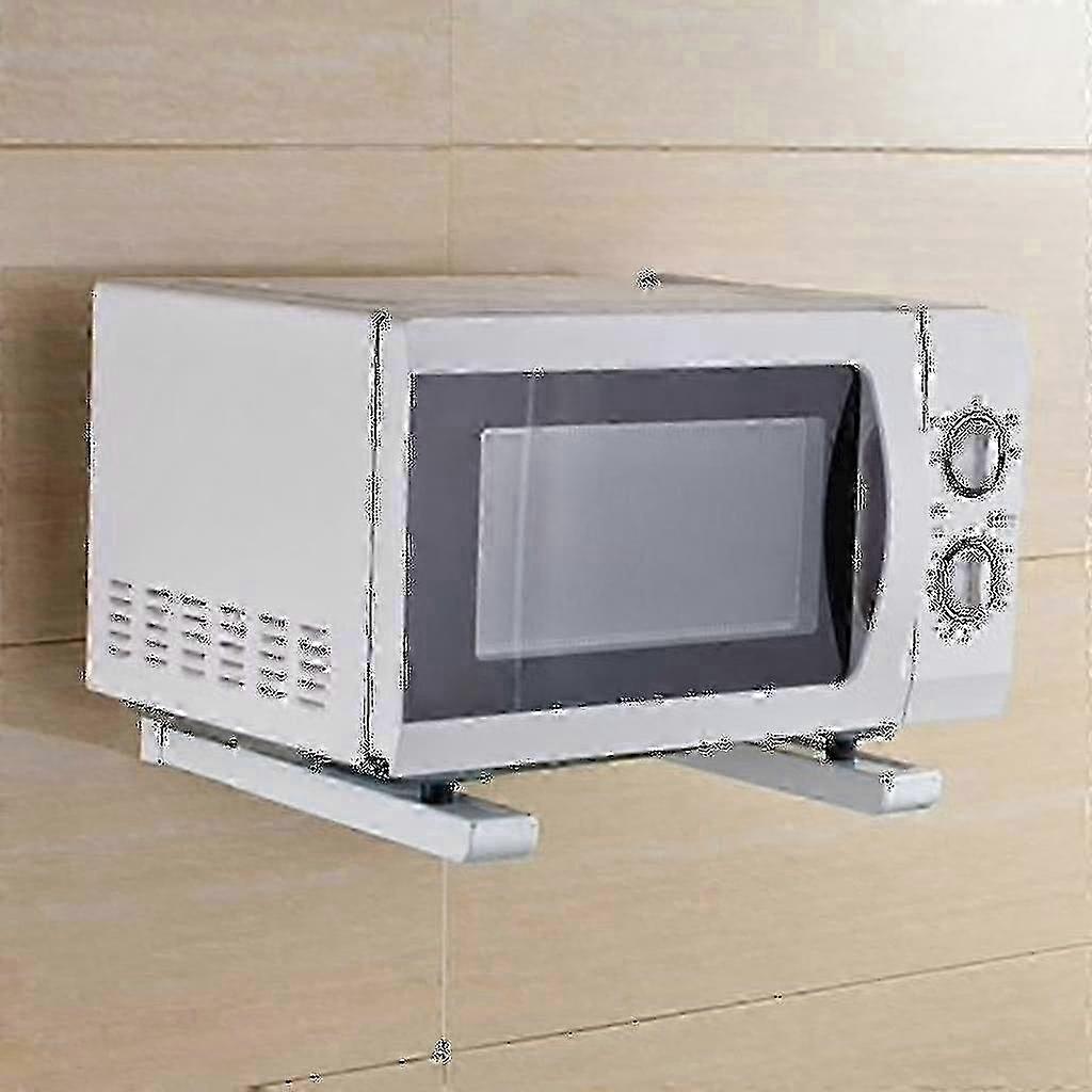 Wall-Mounted Microwave Shelf Bracket for Kitchen Use
