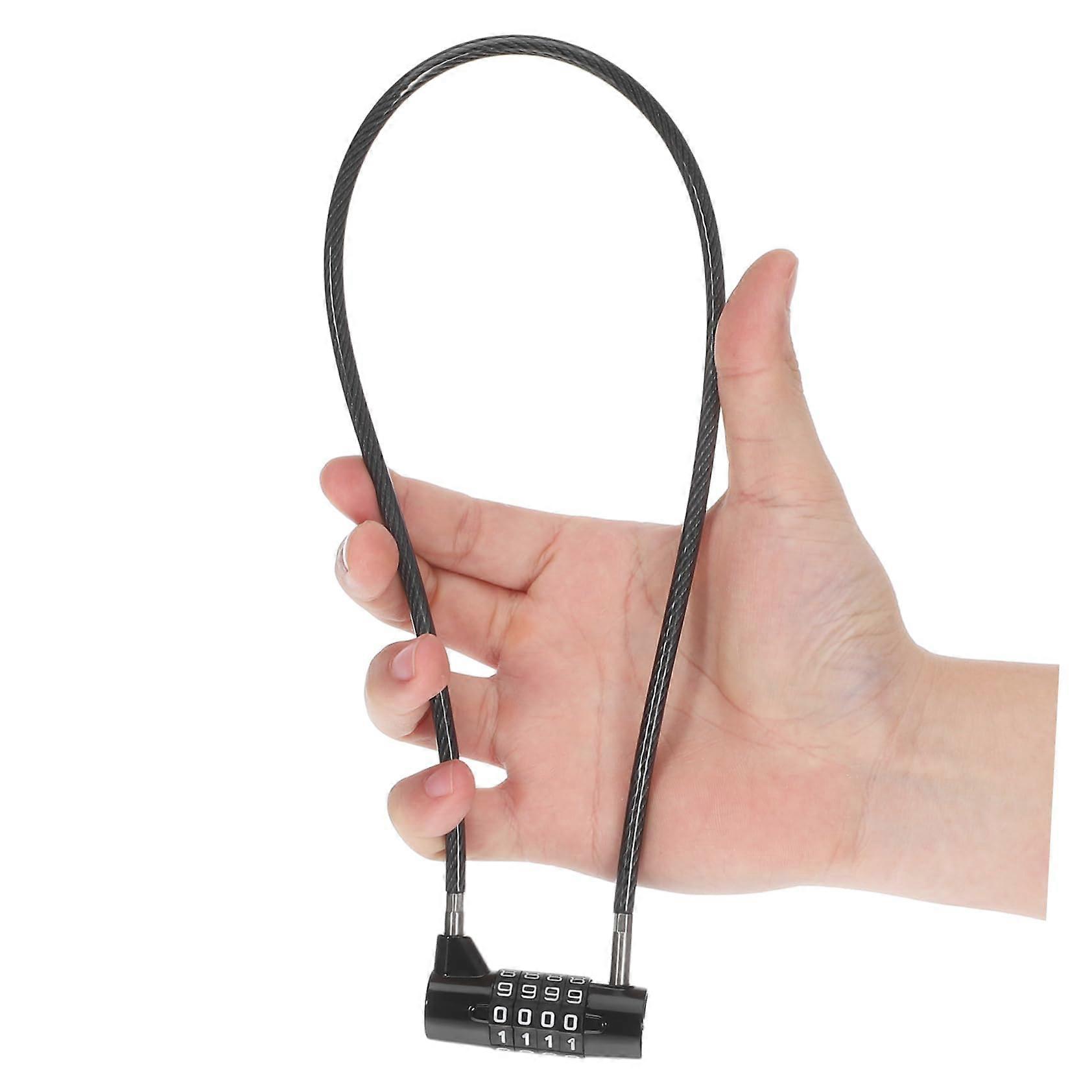 Combination Cable Lock with Resettable Code and Long Flexible Wire for Gym Locker Toolbox Gate