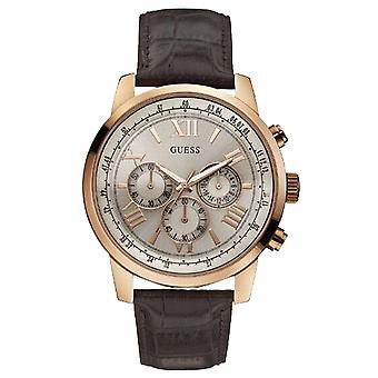 Guess gent Quartz Analog Man Watch with W0380G4 Synthetic Leather Bracelet