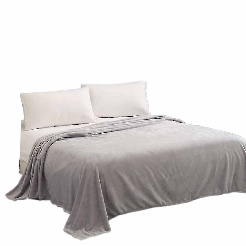 Super Soft Warm Solid Warm Micro Plush Fleece Blanket Throw Rug Sofa Bedding