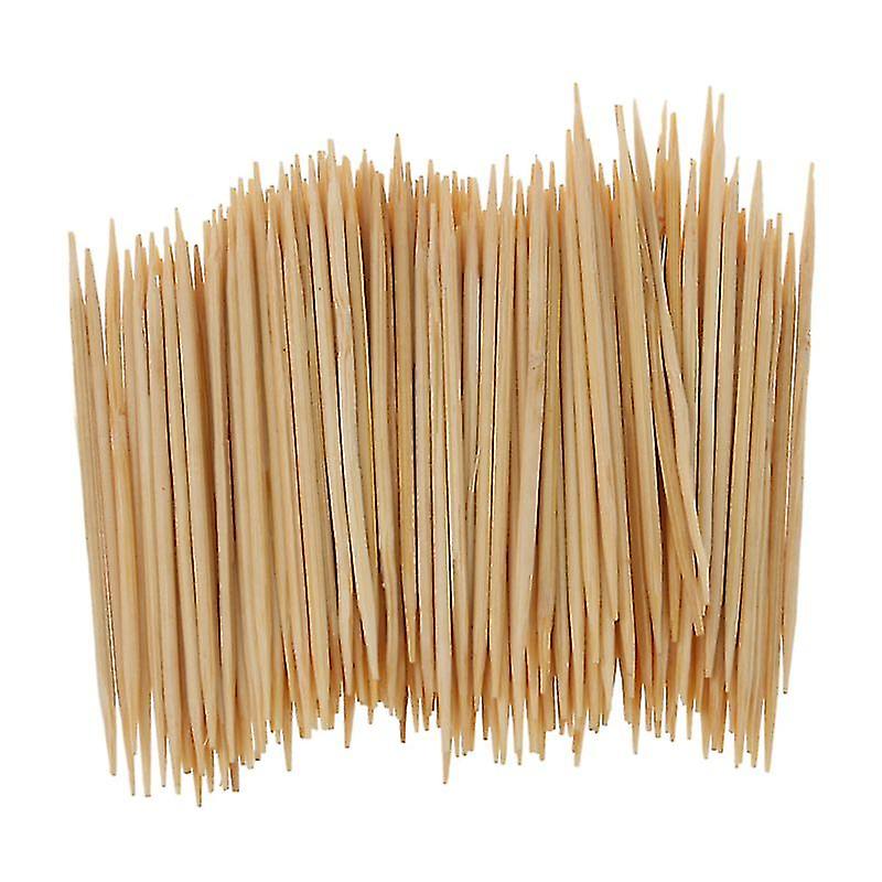 200 Pcs Home Restaurant Head Double Bamboo Toothpick, 6,4 Cm Long