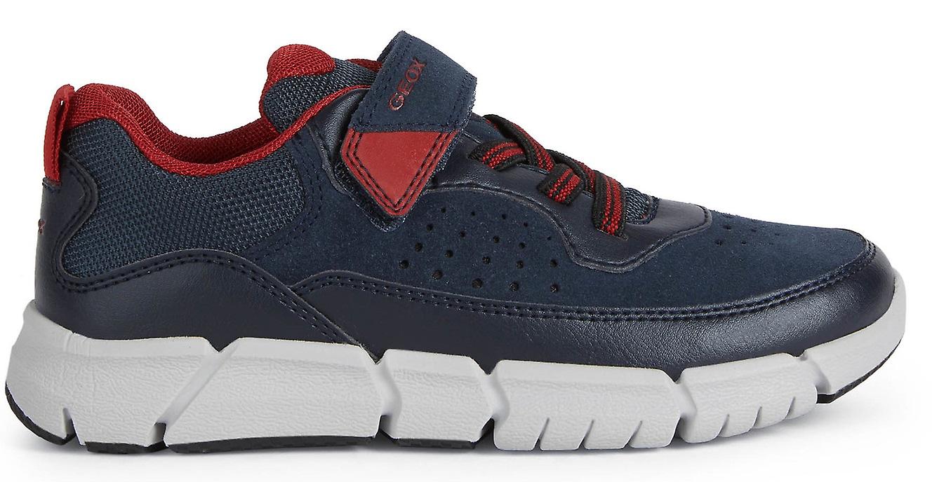Geox Boys Flexyper Trainers Navy Red