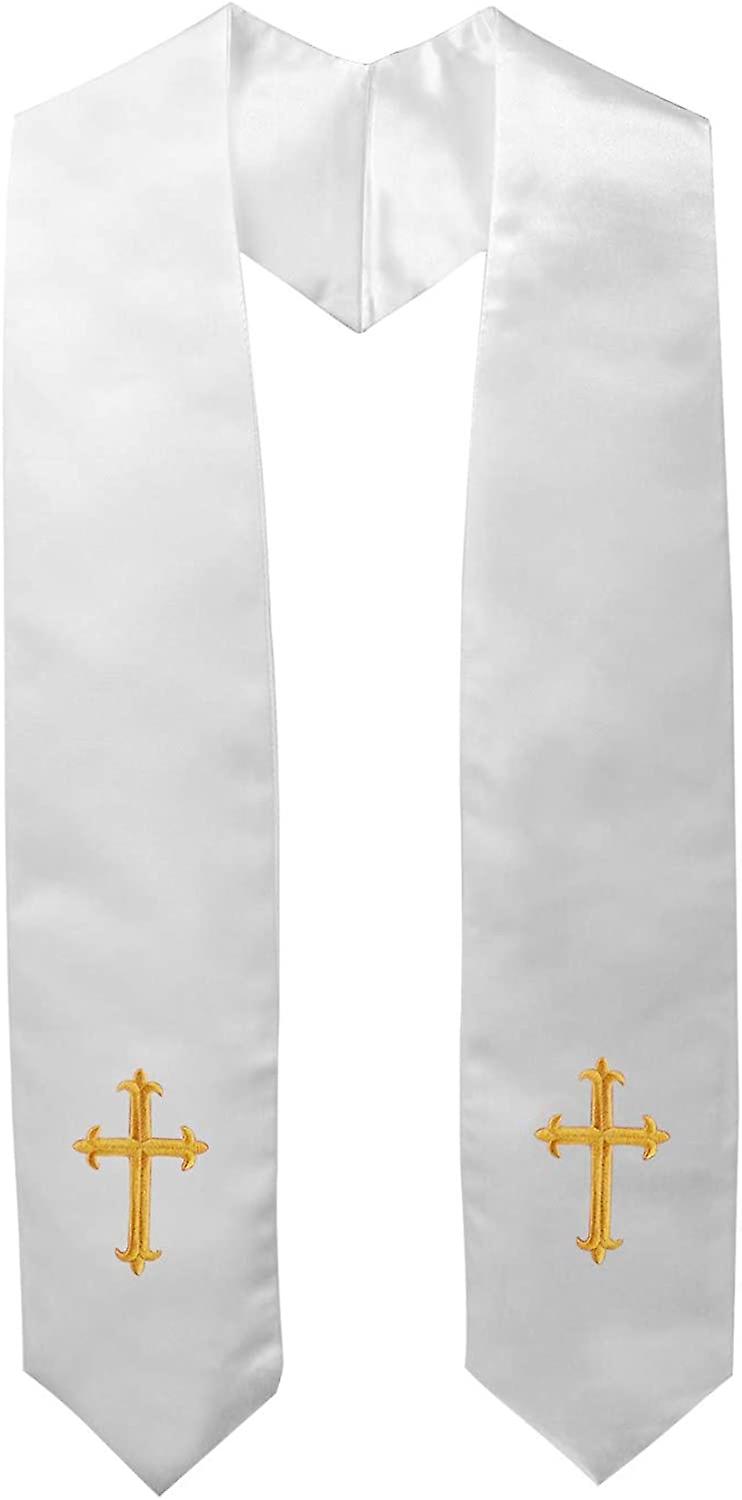 Adults' Traditional Choir Stole With Embroidery Cross 60"