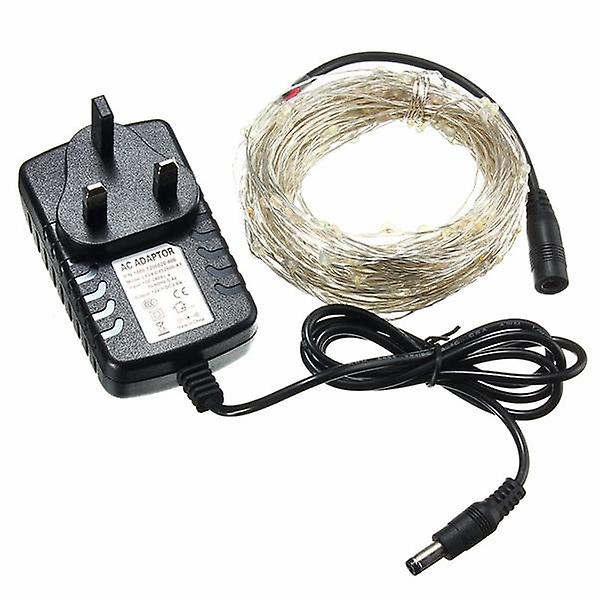 20M Led Sølv Wire Fairy String Lys - 12v Jul, Bryllup, Fest Innredning