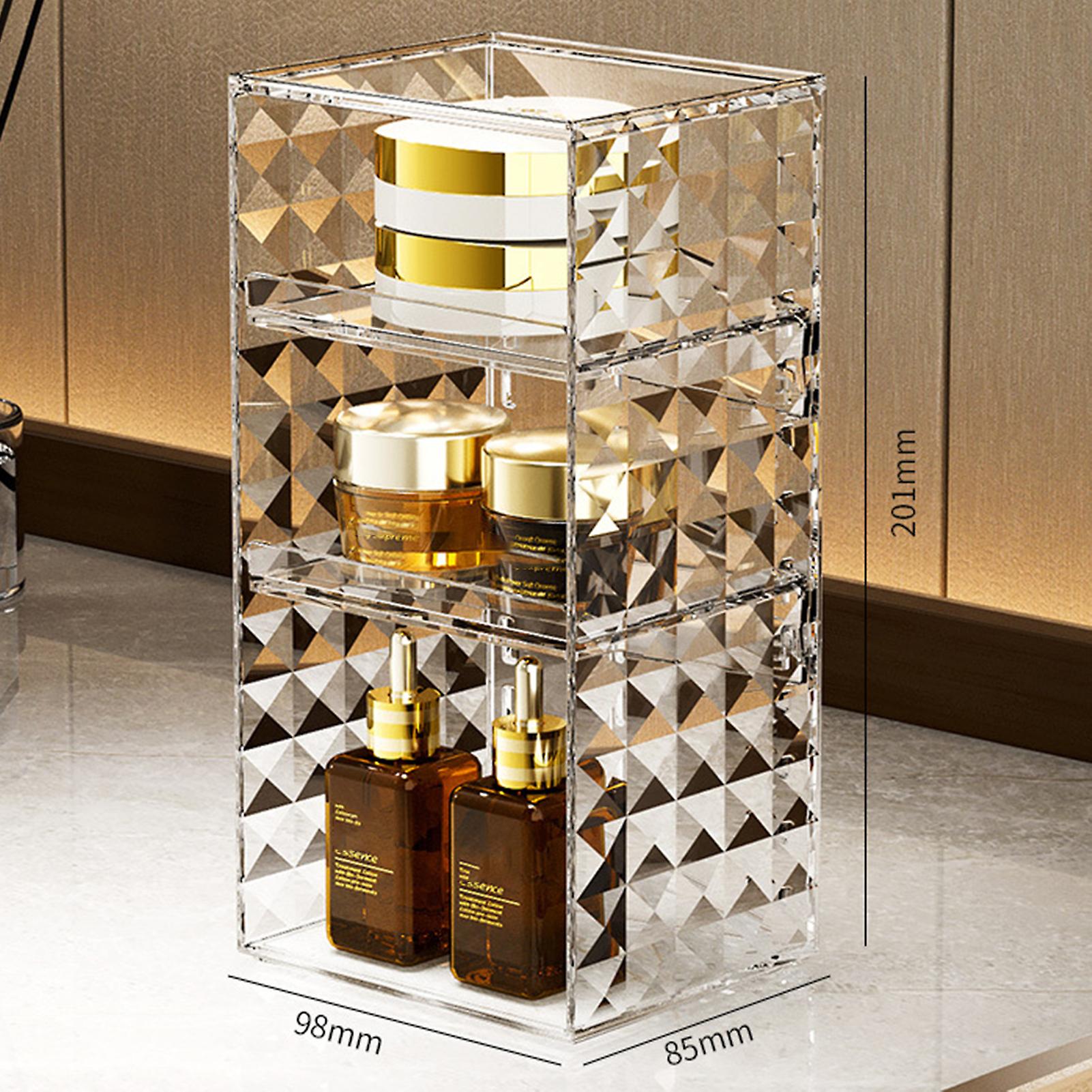 Clear Makeup Palette Organizer Divided Sections Stand Rack