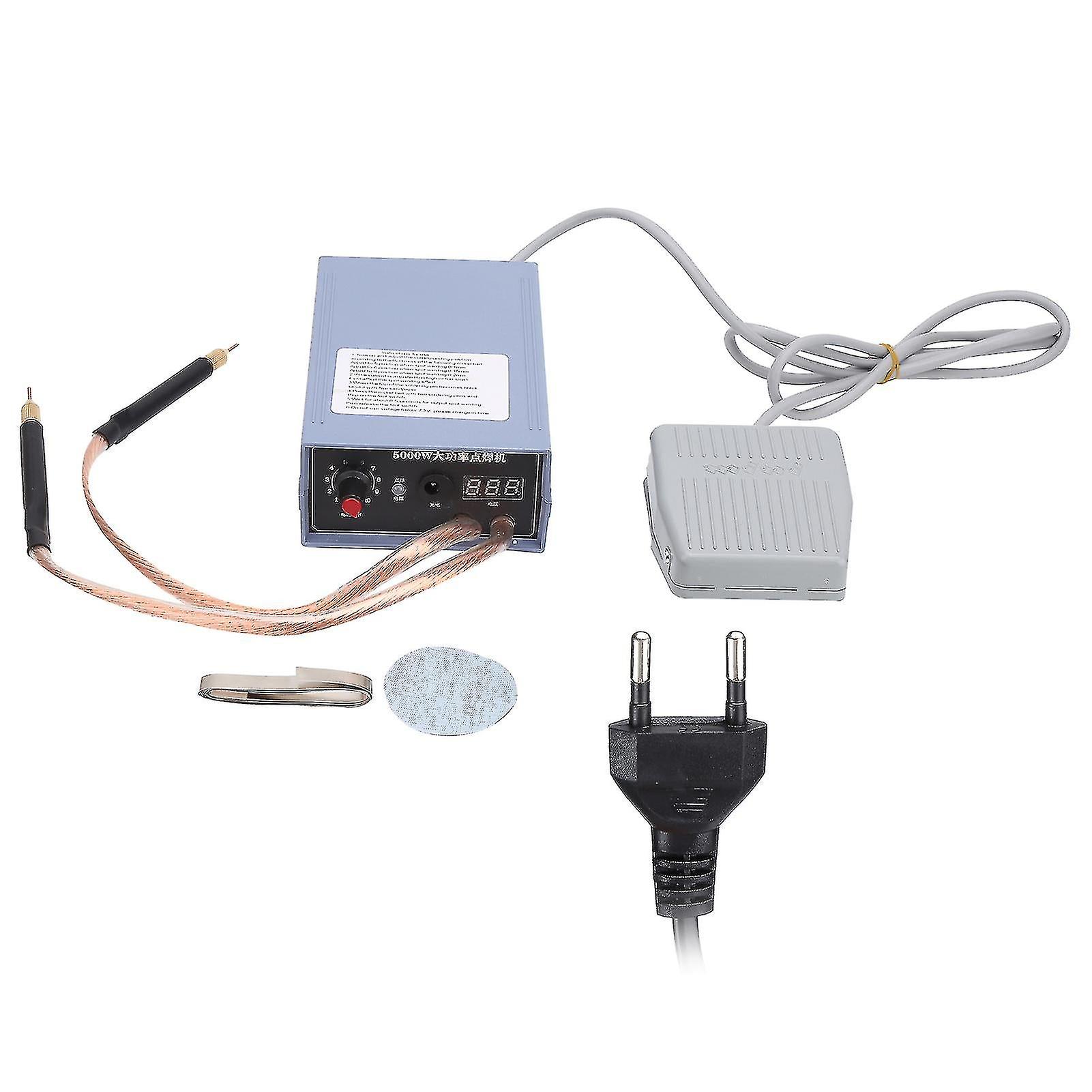 Spot Welding Machine Diy Portable Adjustable For 0.2mm Nickel Strip 18650 Battery 5000weu Plug Ac100-240v