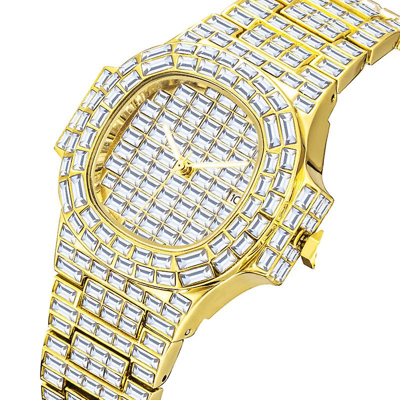 שעון סיכה לגברים יוקרתי יהלום קר החוצה מזדמנים המותג העליון אופנה קוורץ שעון יד עמיד למים 3br עסקים Reloj Hombre