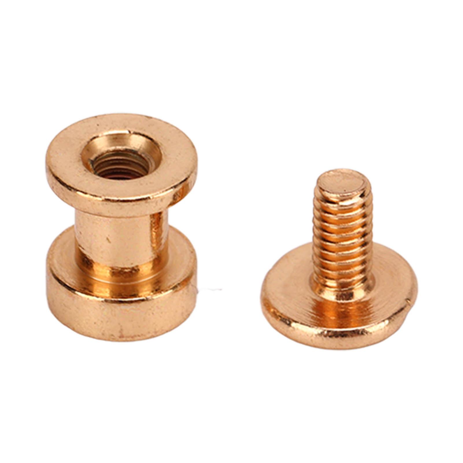 300 Sets DIY Book Binding Screw Double Layer Flat Head Gold