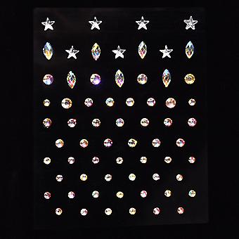 Adesivi Con Strass E Cristalli Acrilici - 325 Pezzi Autoadesivi Per Trucco, Unghie, Vestiti E Fai Da Te - Varie Dimensioni 3-6 Mm