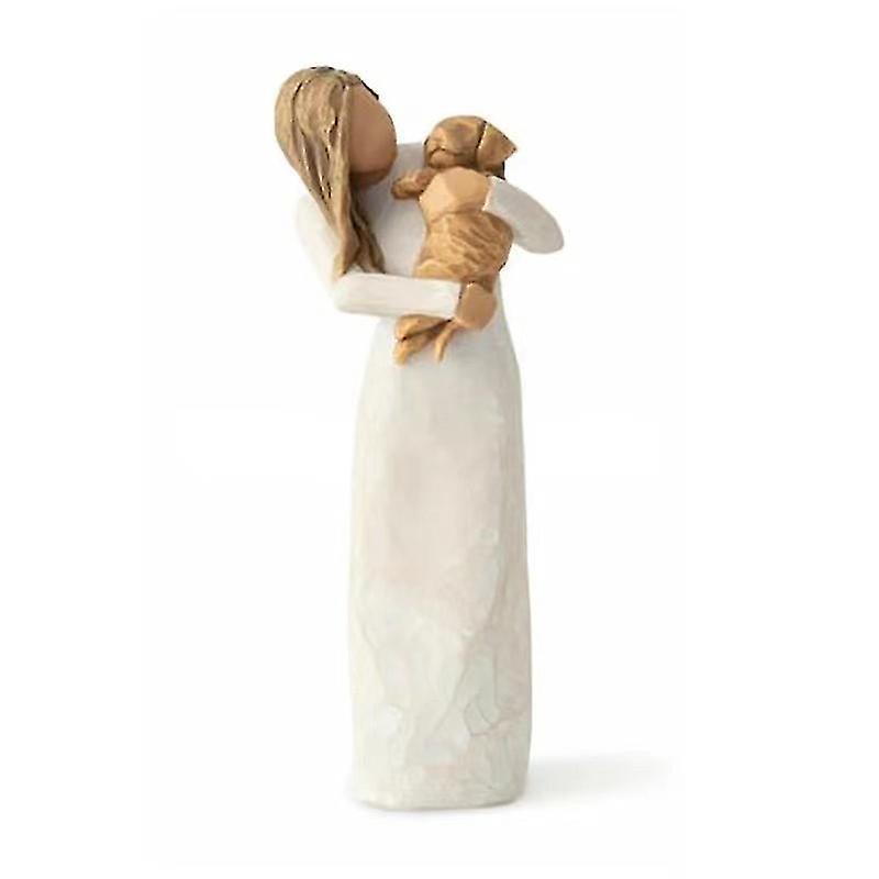 Valentine's Day Imitation Wood Carving Parent-child Decoration Resin Craft Decoration
