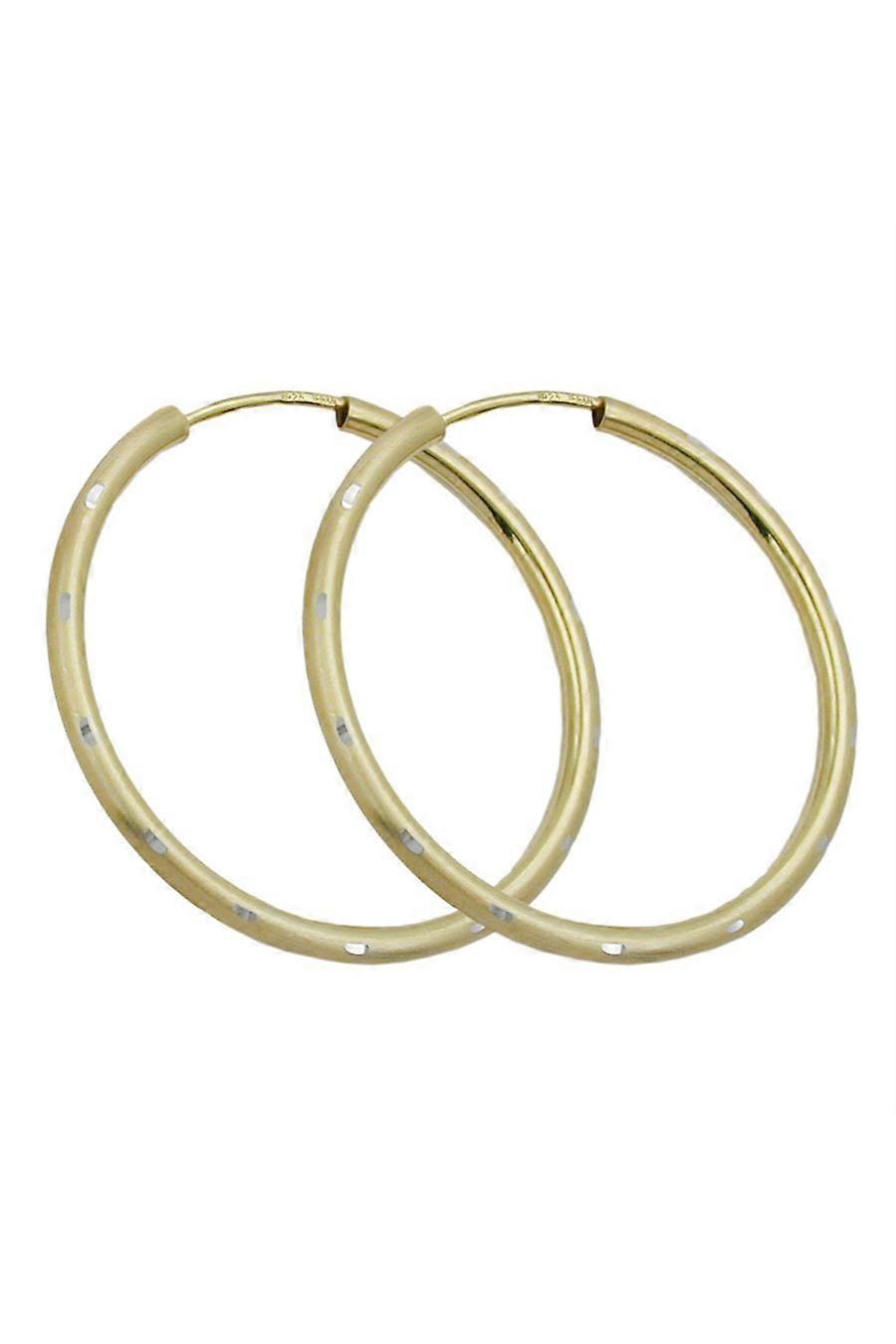 Hoop Earrings Gilded 30mm Silver 925 - Gl91416