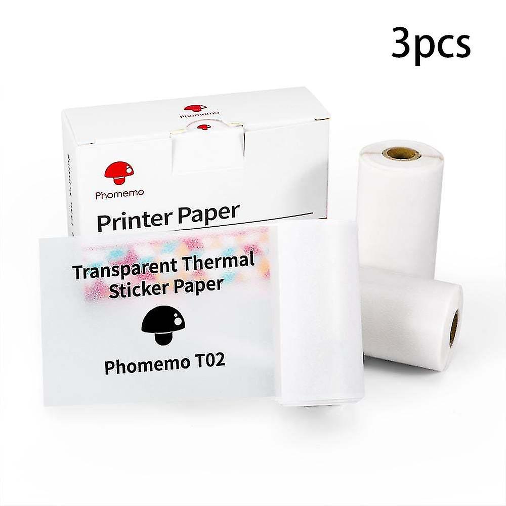 2024 Adhesive Thermal Sticker Paper For Phomemo T02 Bluetooth Pocket Printer
