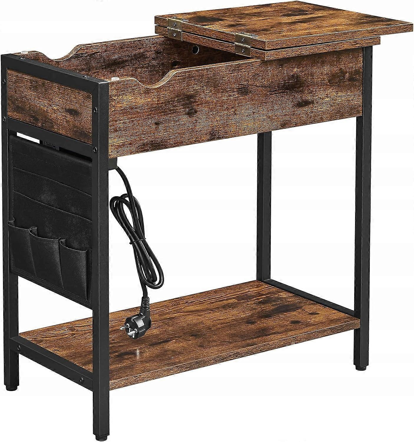 Side table - rustic brown - 60x31.5x60 cm - self-assembly