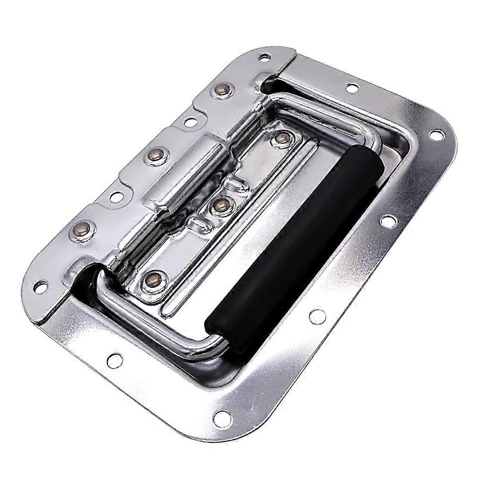 2 folding spring handles (12.5 x 4 cm) with 6 holes - Silver