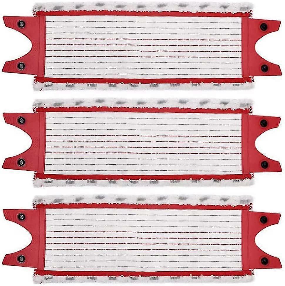 Microfibre Pad Mop Head Replacement, Microfibre Padsred, Gray 3 Pack