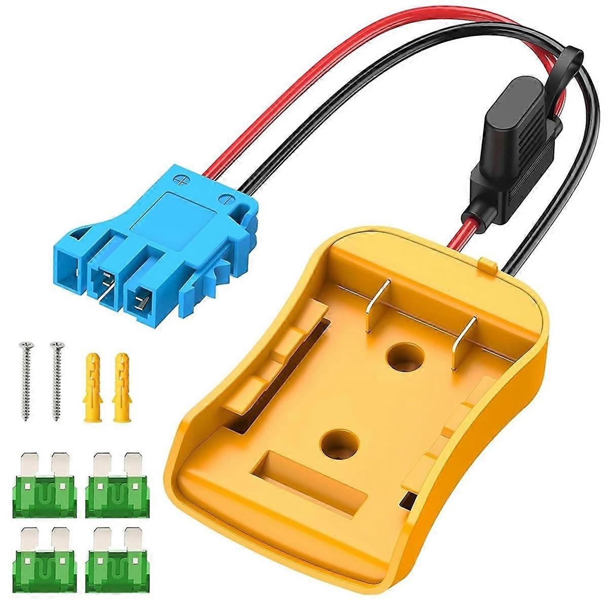 Power Wheel Adapter for 20V Battery,for Battery Adapter Converter Kit with Fuse Holder and Wire Har