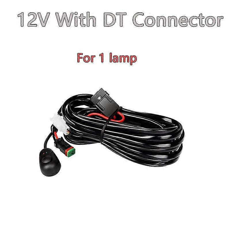 Auxting soorten LED Light Bar Wire 3M 12v 40A Bedradingsuitrusting Relais Weefgetouw Kabel Kit Zekering voor Auto Driving Offroad Led Work Lamp