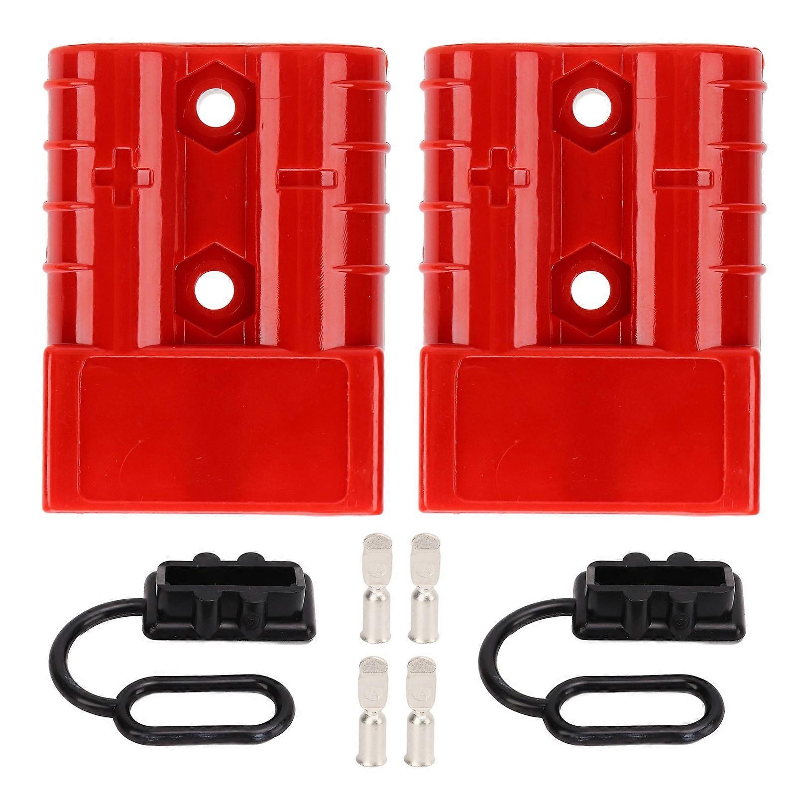 2 Set Battery Quick Connector Disconnect Plug 50A 600V Wire Harness Plug Kit for Electric Vehicle E2U811