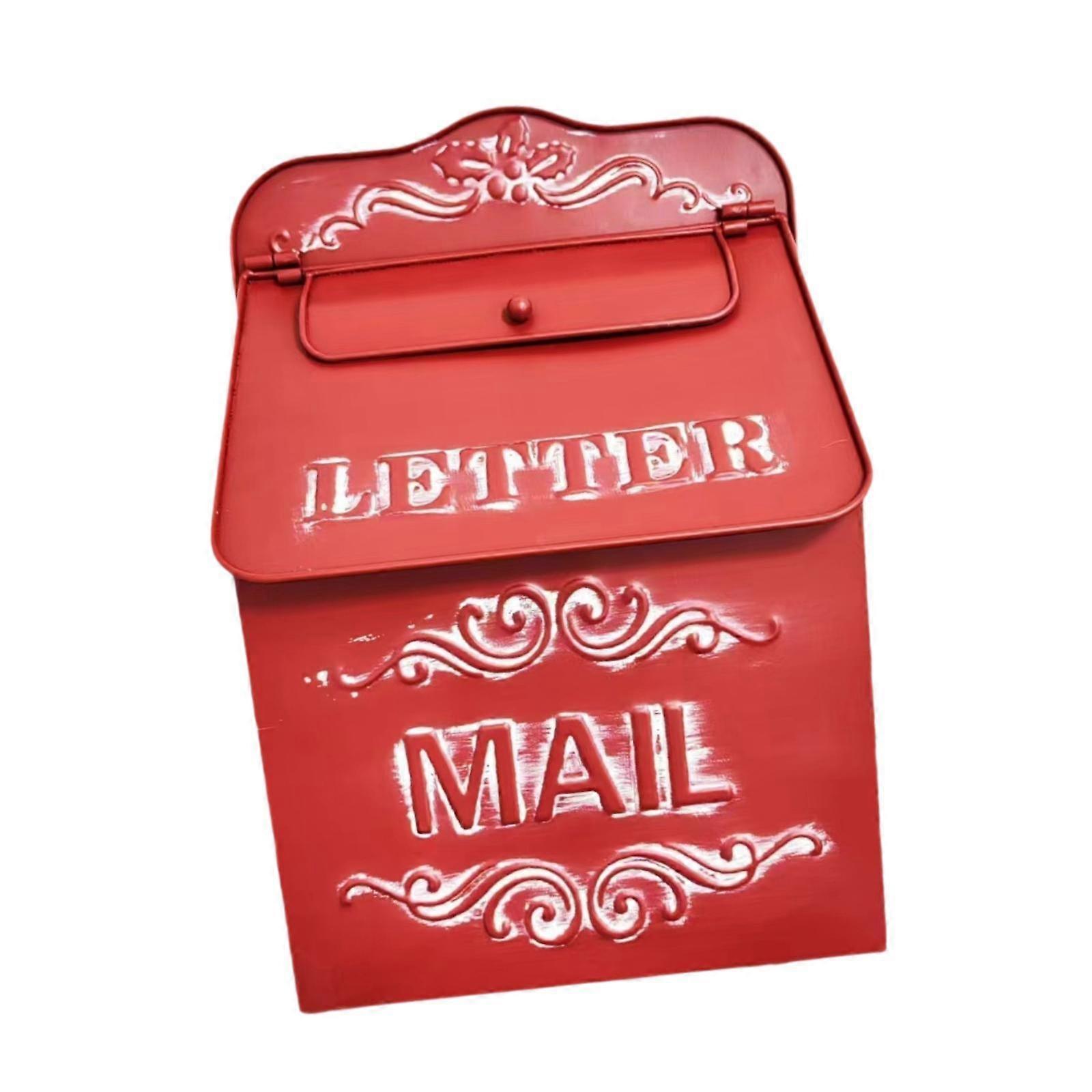 Wall Mount Mailbox Large Post Letter Windproof Mail Box for Office Door Gate