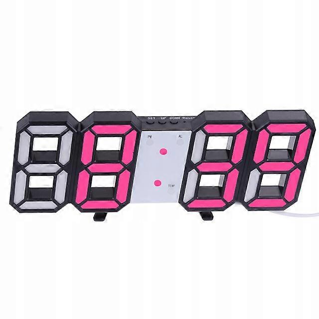 3D Digital Clock Wall Night Light Alarm Clock