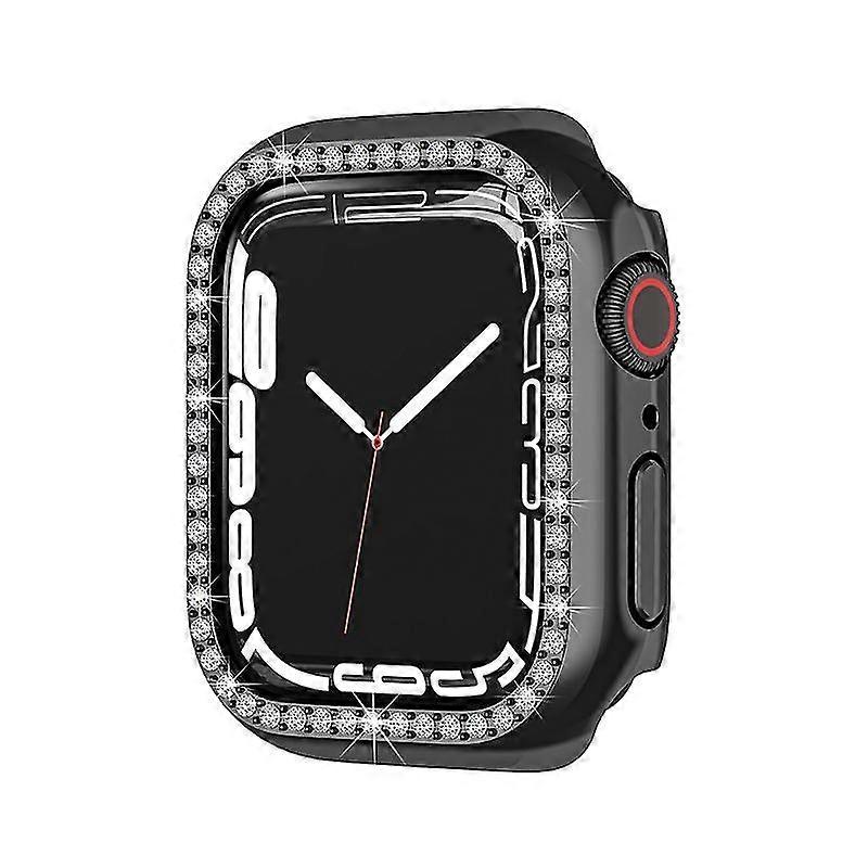 KINCJON For Apple-Watch Series 7 41/45mm Bling-Crystal Diamond Bumper for Case Housing F