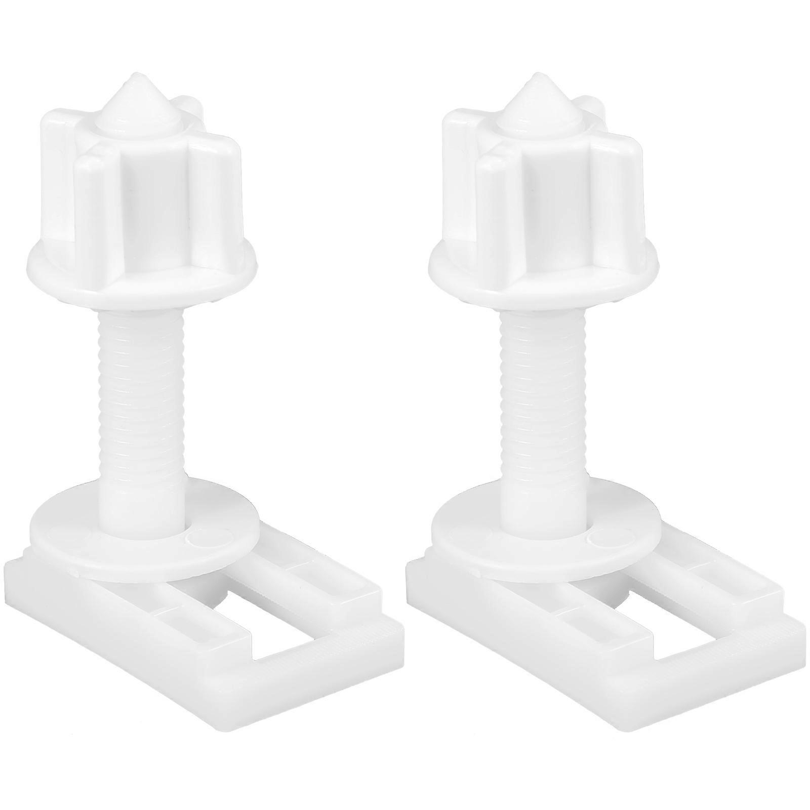 6Pcs Plastic Toilet Seat Hinge Bolt Screw with Nuts and Washers Set (Gasket Color for Random)