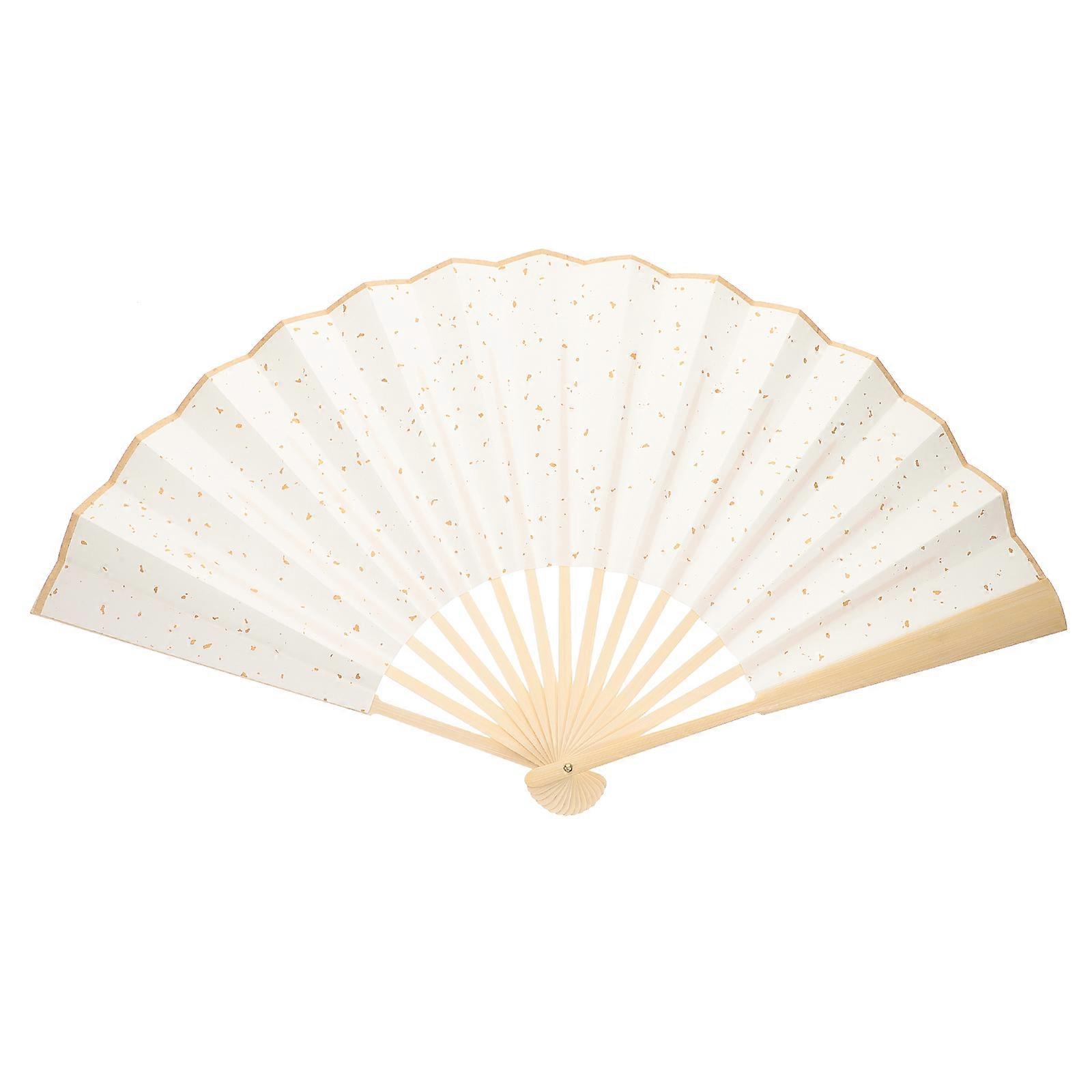 Chinese Folding Fan Blank Fan DIY Painting Folding Fan Calligraphy Practice Fan Handheld Folding Fan