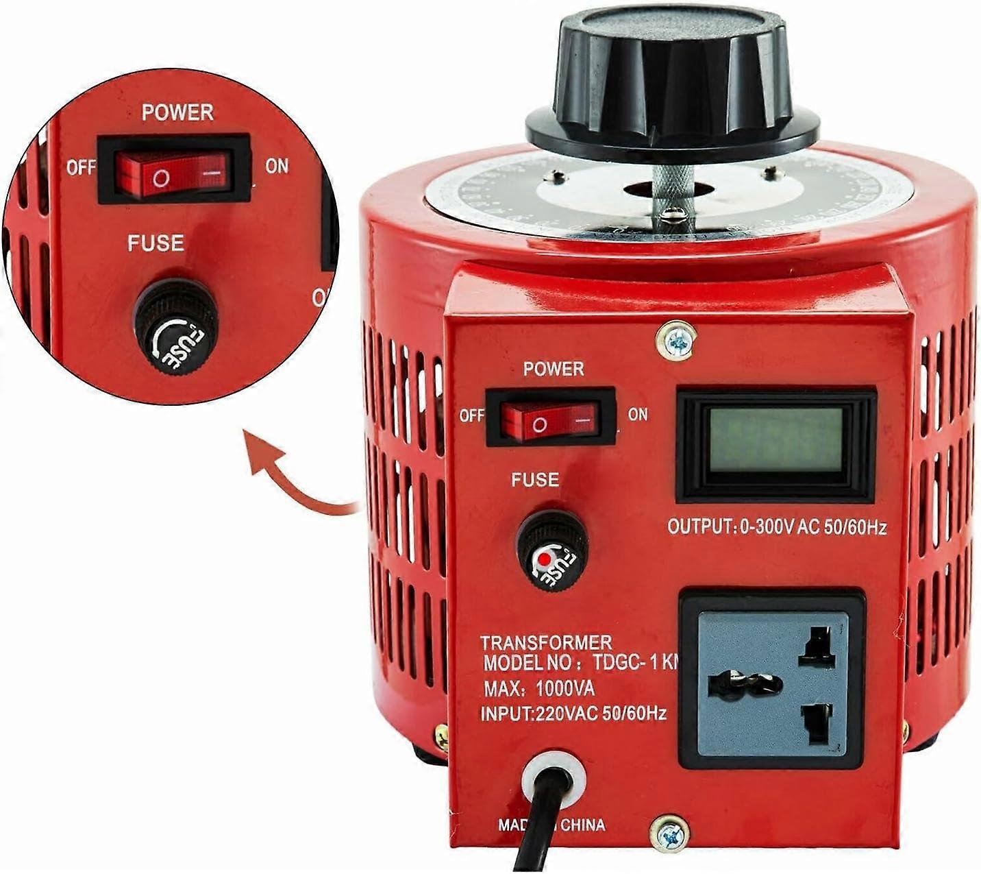 Variable Variac Transformer AC Voltage Regulator Transformer Converter 500VA-3000VA Built-in Copper Coil for Power Supply