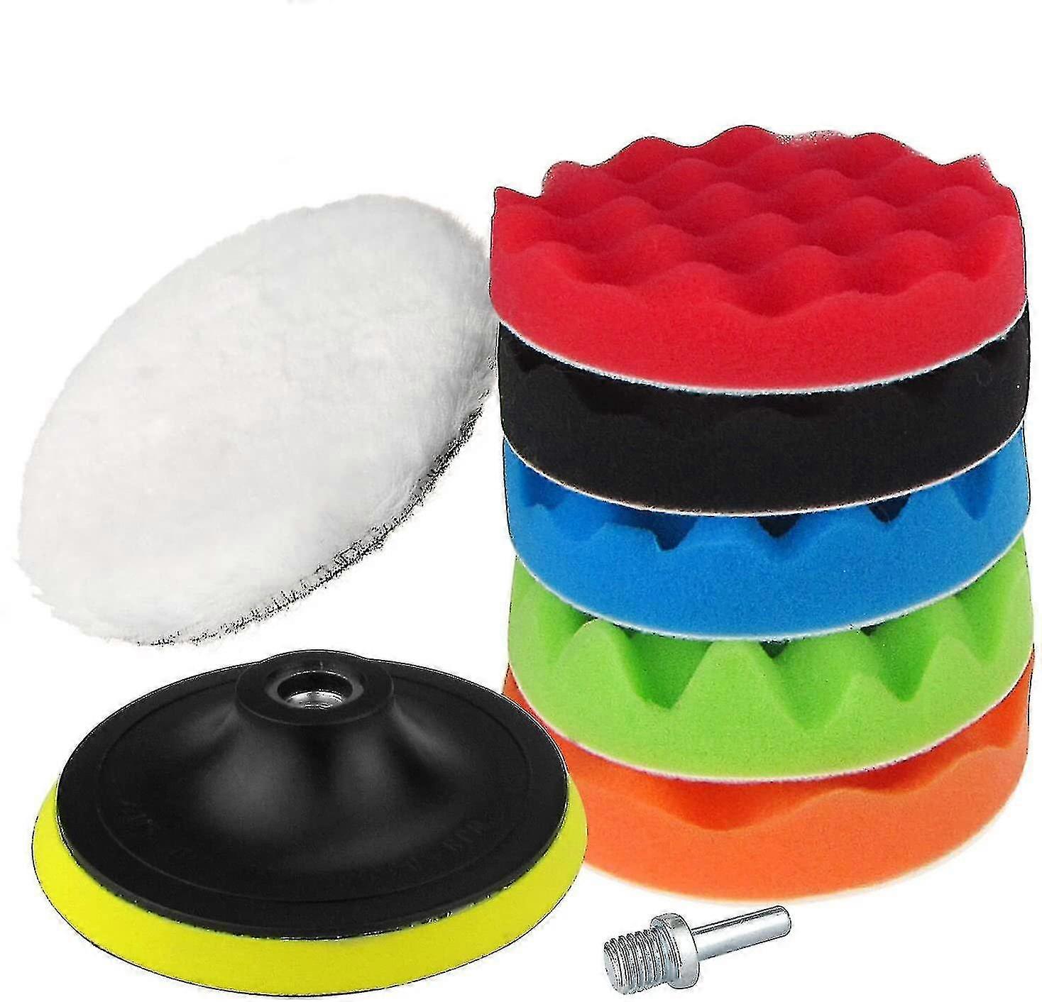 Auto Polishing Sponge, Polishing Attachment Drill Machine, Polishing Pad Set, 5 Inchs Polishing Pad1set, Multicolour)