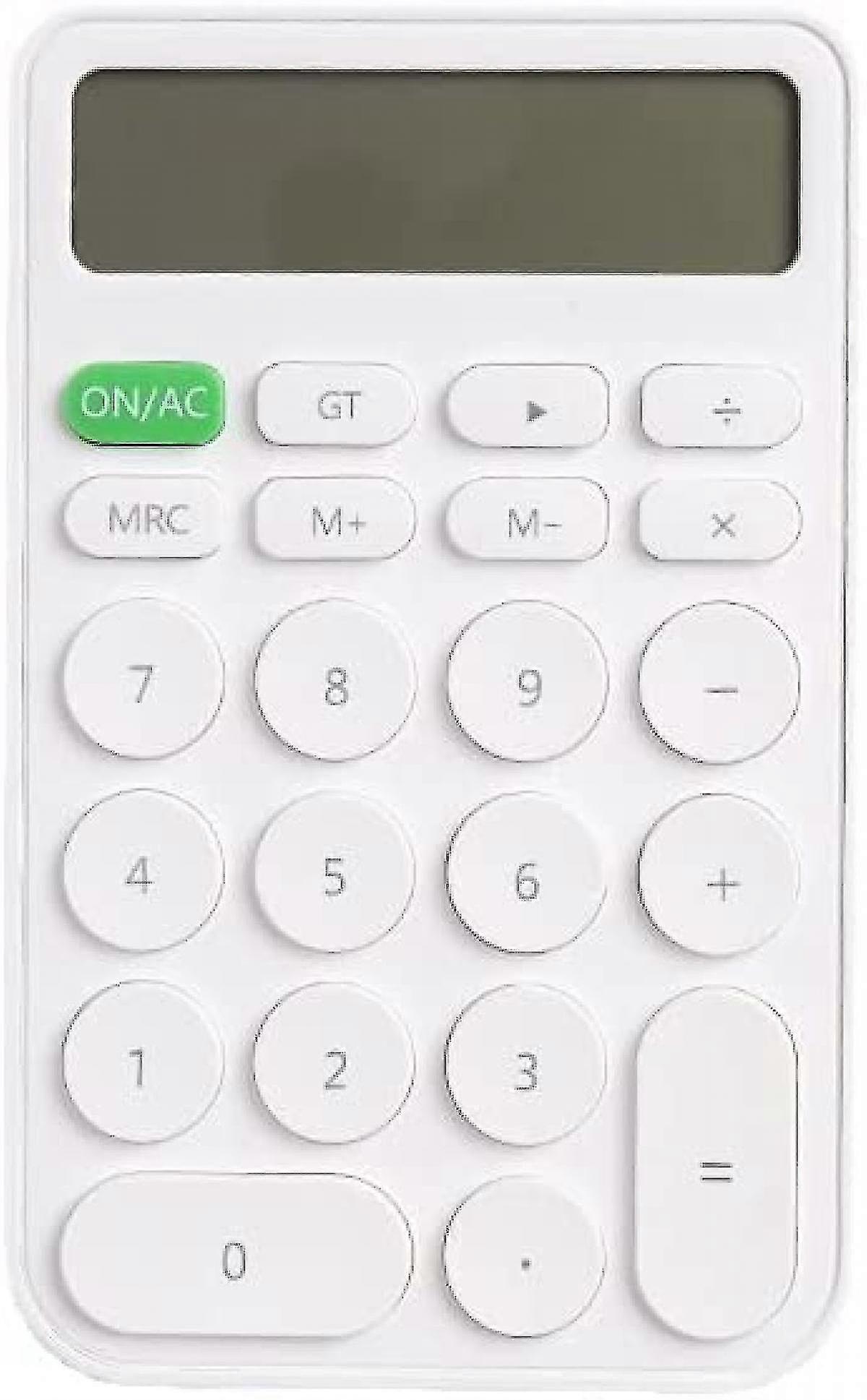 Standard Calculator 12 Digit With Large Lcd Display And Round Button Candy Color Calculator Portable For Office, Home, Scho